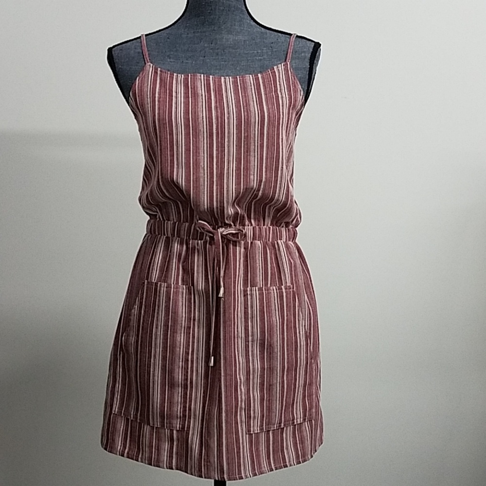 Red striped dress